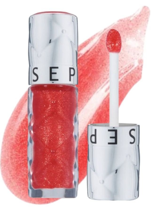 SEPHORA COLLECTION Outrageous Plump Hydrating Lip Gloss 10 Coral Flash - Shimmer Vibrant Coral 6g