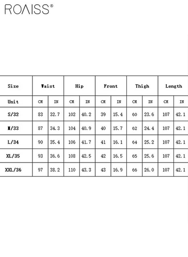 Men's Fashion Casual Business Pants Summer Light Thin High Elastic Classic Pure Black Suit Pants Skintight Wrinkle-Resistant High Waist Straight Trousers with Pockets on Both Sides