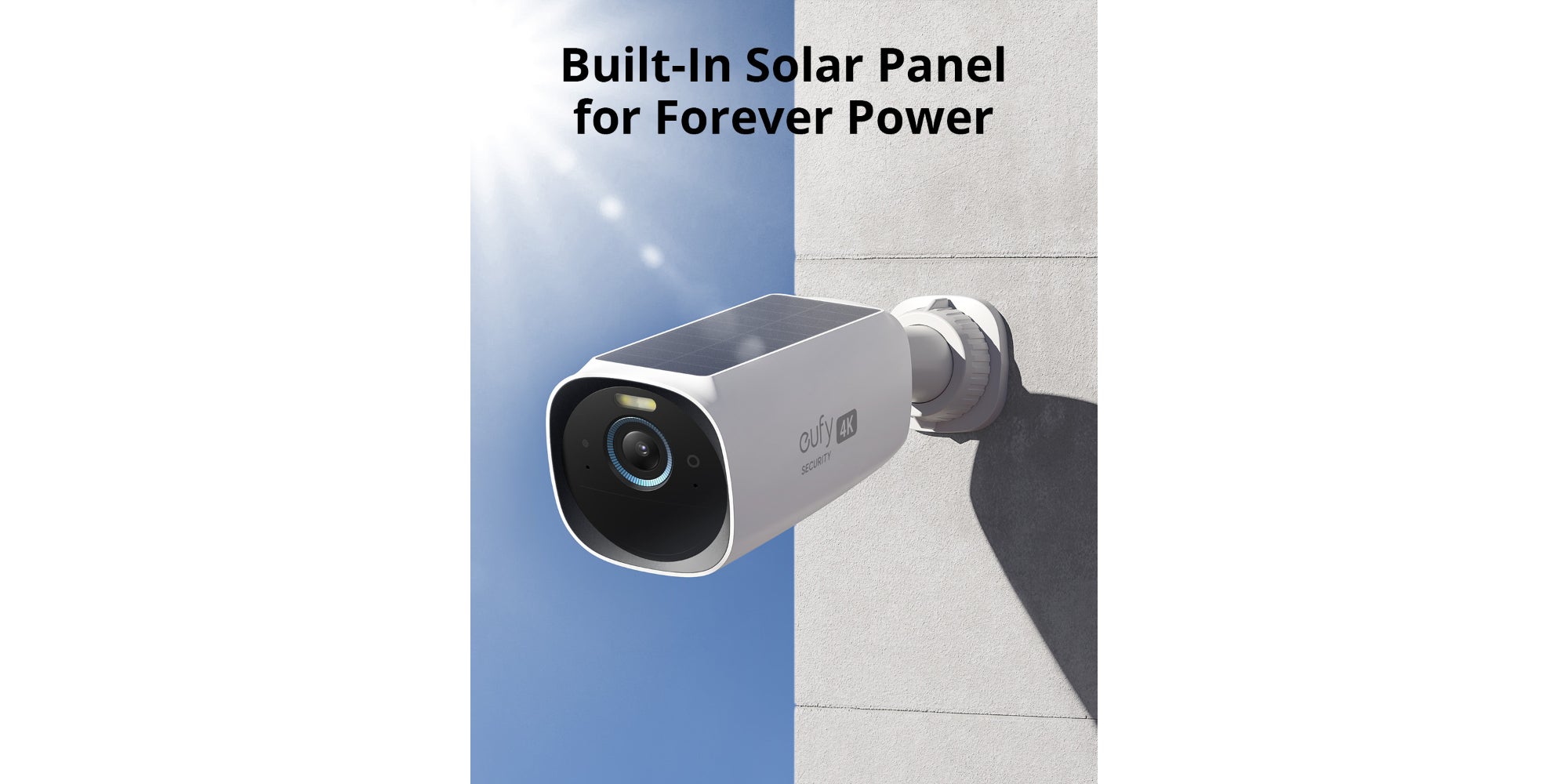 Security eufyCam 3 4-Cam Kit, Security Camera Outdoor Wireless, 4K Camera with Integrated Solar Panel, Forever Power, Face Recognition AI, Expandable Local Storage, Spotlight, No Monthly Fee