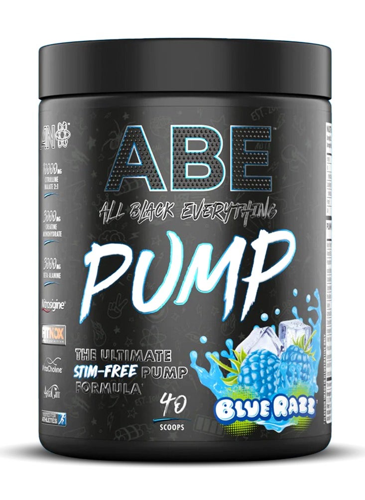 ABE Pump Pre Workout-Blue Raspberry Flavor, 40 Scoops-500 gm