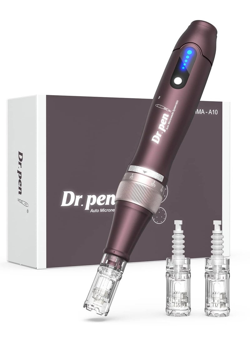Dr.pen A10 Microneedling Pen Wireless Electric Derma Pen with 2 Replacement Cartridges
