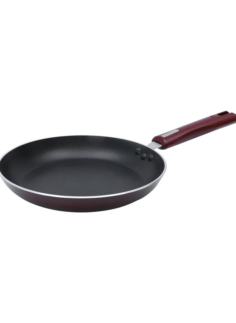 Bajaj Nirlep Aluminium Fry Pan 22cm-Maroon