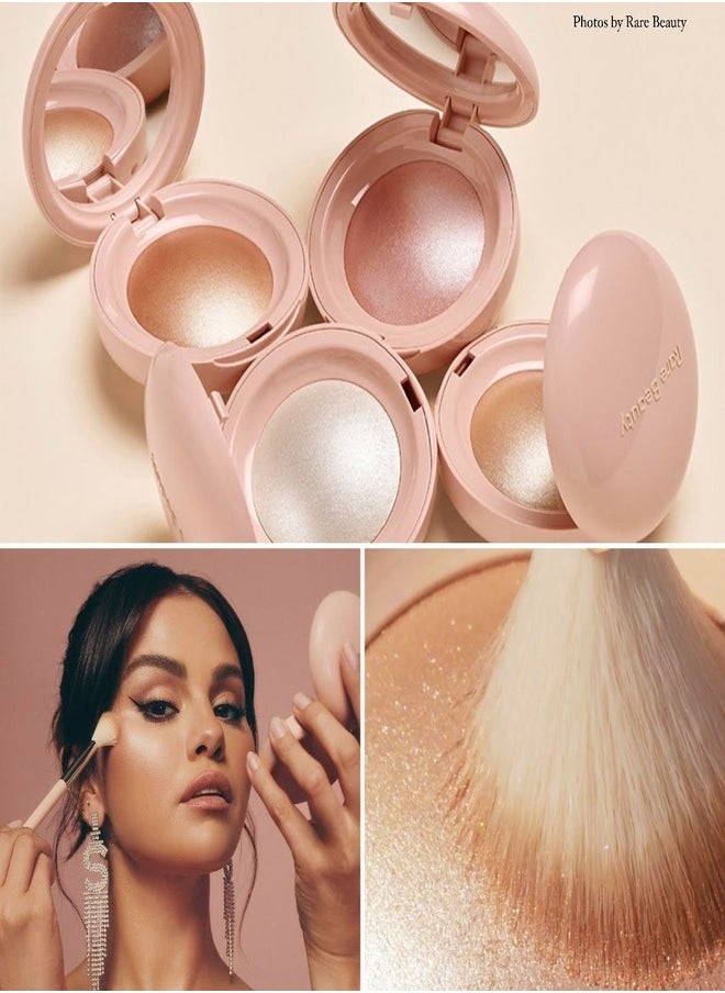Rare Beauty by Selena Gomez Positive Light Silky Touch Highlighter – Exhilarate - Champagne Gold – Ultra-Fine, Weightless, and Long-Lasting Luminous Powder for a Radiant Glow – 2.8g / 0.098 oz