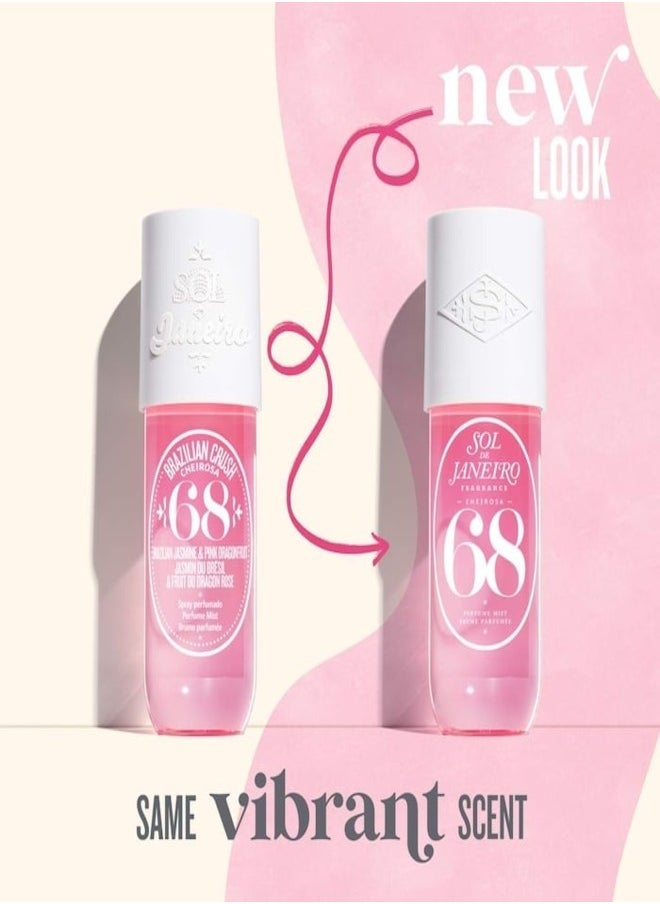 Sol de Janeiro Cheirosa 68 Perfume Mist for Hair & Body - 240ml | Exotic Floral & Fruity Fragrance with Brazilian Jasmine, Pink Dragonfruit & Fresh Vanilla