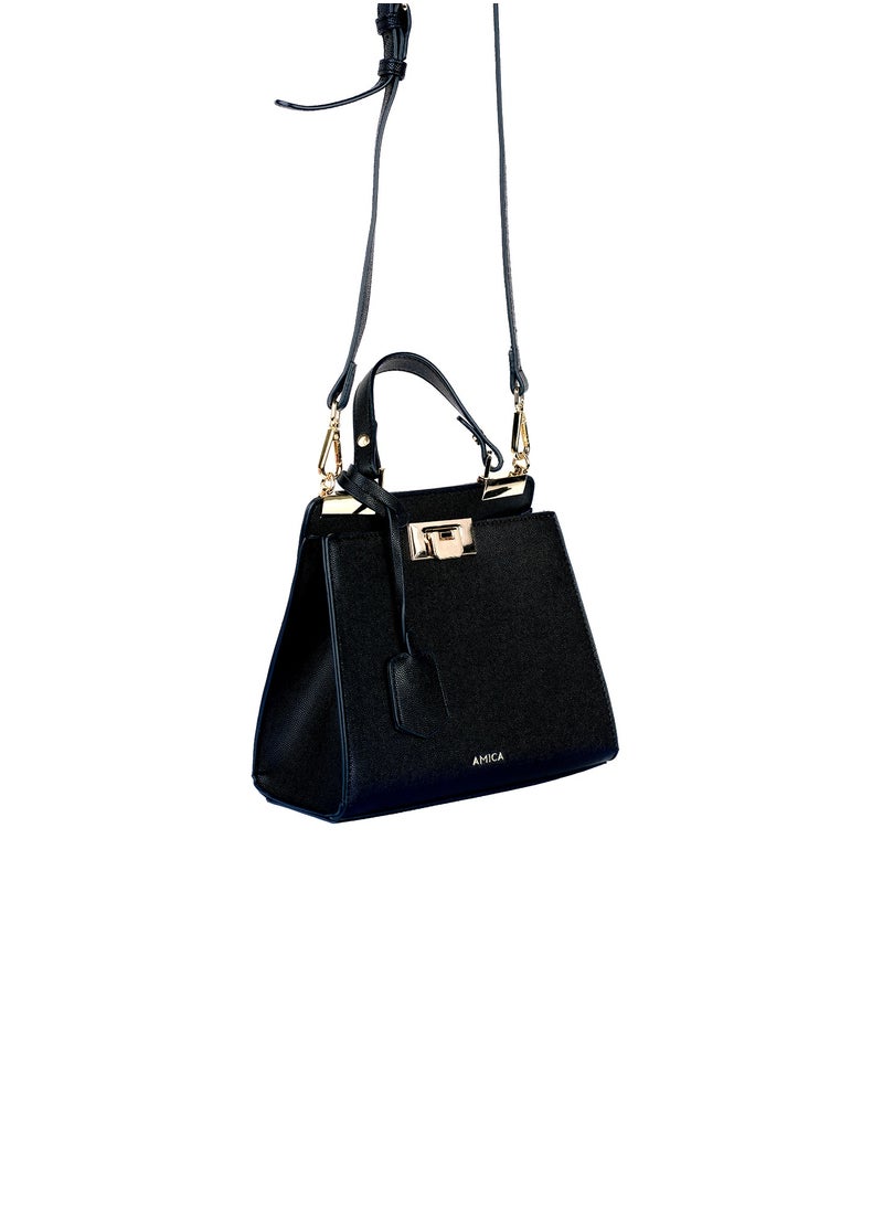 AMICA Zoe Leather Mini Crossbody Handbag for Ladies Top Handle