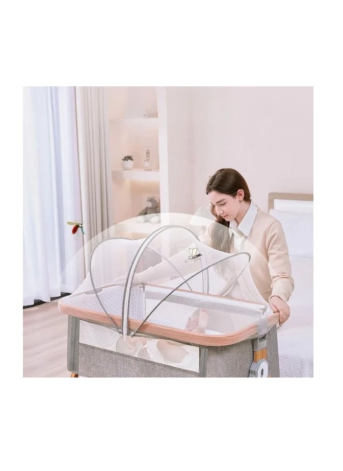 Bedside Cot Newborn Bassinet Mobile Portable Children's Sleeper Cot Folding Crib