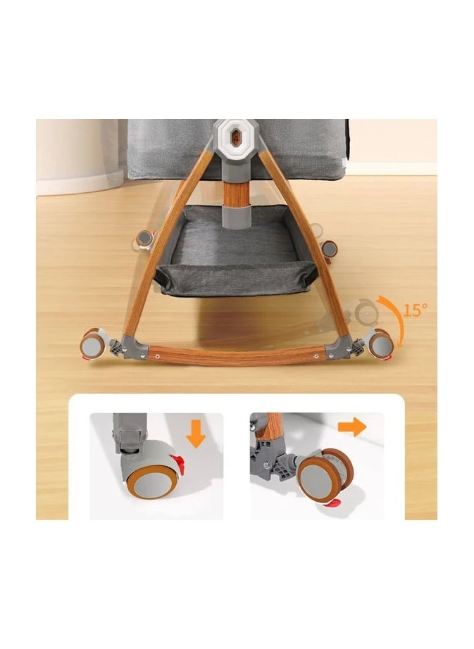 Bedside Cot Newborn Bassinet Mobile Portable Children's Sleeper Cot Folding Crib