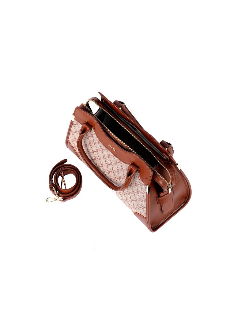 Fallon Signature Monogramed Women’s Satchel Handbag