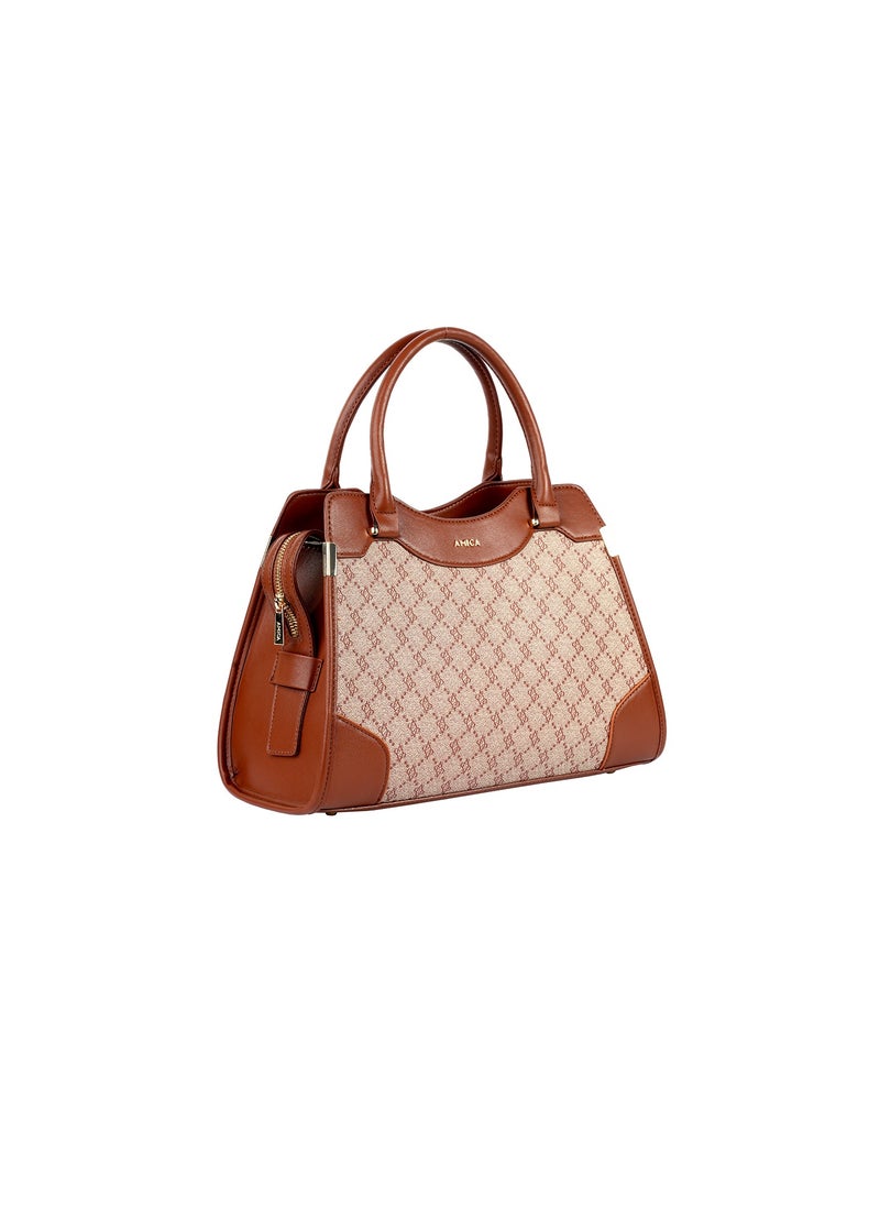 Fallon Signature Monogramed Women’s Satchel Handbag