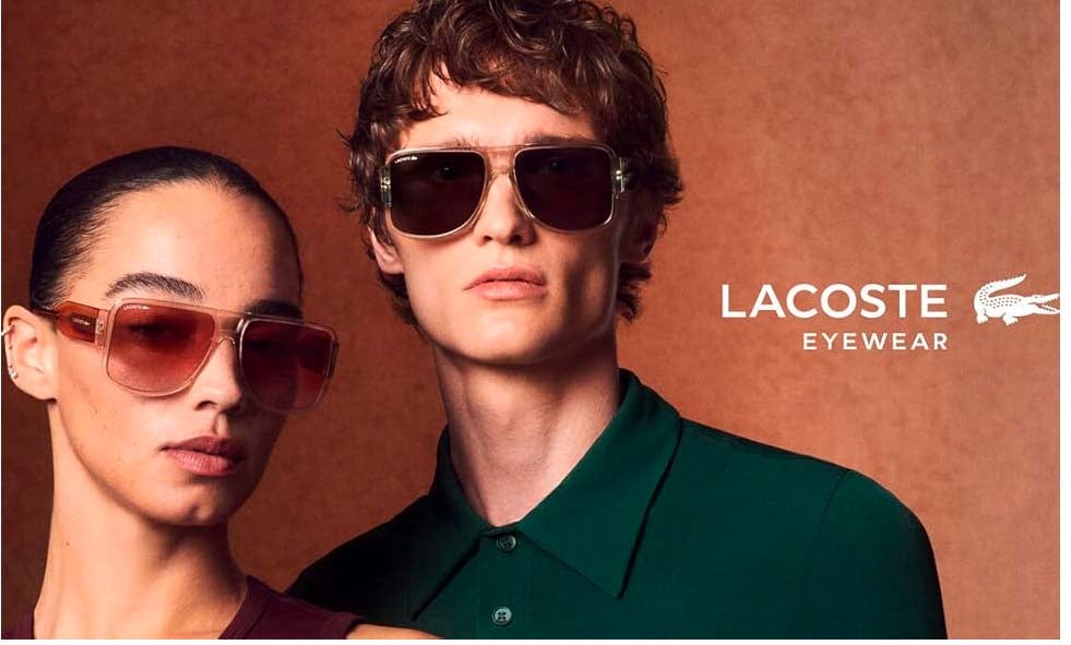 Women's Full Rim Acetate Rectangle Sunglasses L970S 5519 (601) Opalin Burgundy