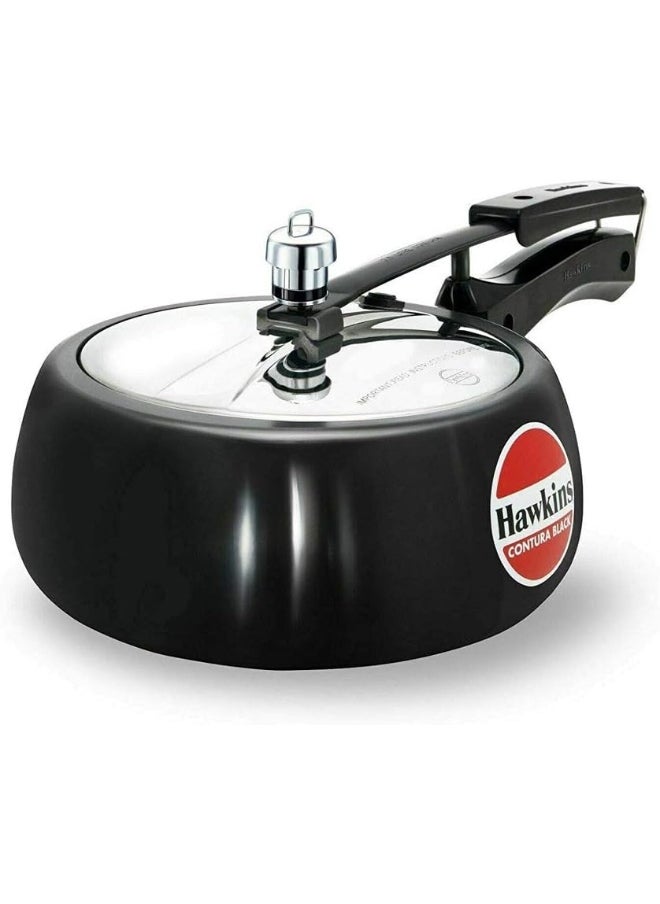3.5LLiters 3.5 Liters Contura Hard Anodised Aluminium Pressure Cooker,With Inner Lid,Black Black