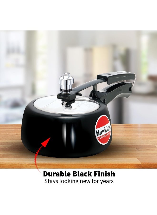 1.5Liters Contura Aluminium Hard Anodized Pressure Cooker Pressure Cooker Black