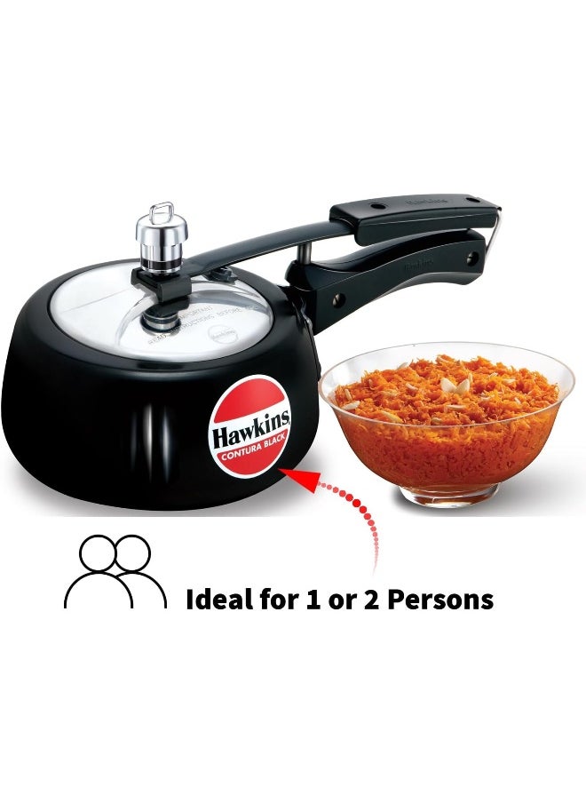 1.5Liters Contura Aluminium Hard Anodized Pressure Cooker Pressure Cooker Black