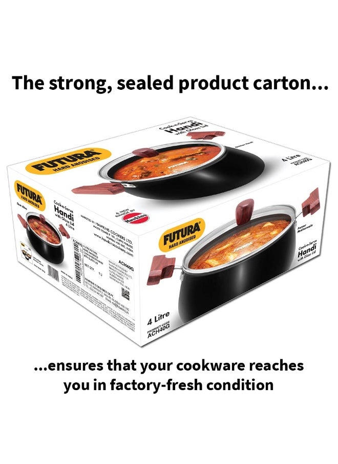 Hawkins Futura HA Cook N Save Handi W/Glass lid 4 Ltr