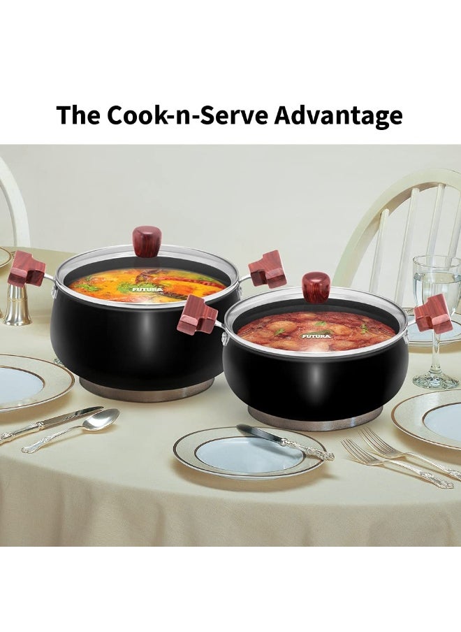 Hawkins Futura HA Cook N Save Handi W/Glass lid 4 Ltr