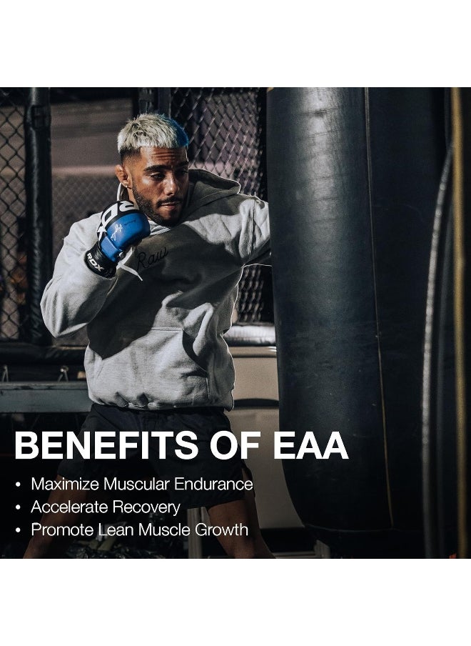RAW EAA Amino Acids Powder, Strawberry Lemonade (25 Servings) - Pre Workout Amino Energy Powder for Strength, Endurance, Recovery & Lean Muscle Growth - BCAA Amino Acids Supplement for Men & Women