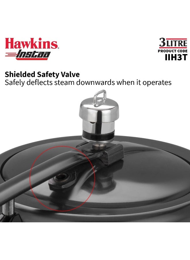 3 ليترkg 3 Liters, Instaa Tall Aluminium Pressure Cooker, Induction Compatible, Silver SILVER
