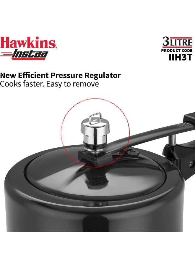 3 ليترkg 3 Liters, Instaa Tall Aluminium Pressure Cooker, Induction Compatible, Silver SILVER