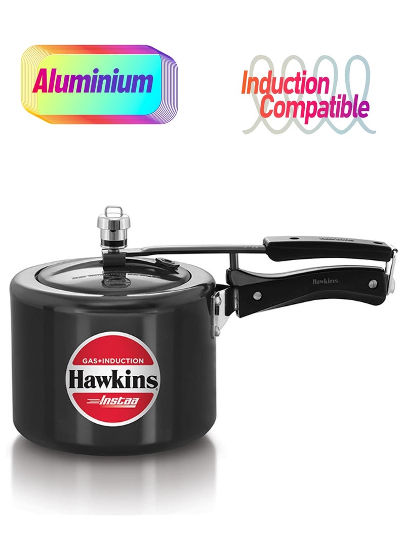 3 ليترkg 3 Liters, Instaa Tall Aluminium Pressure Cooker, Induction Compatible, Silver SILVER