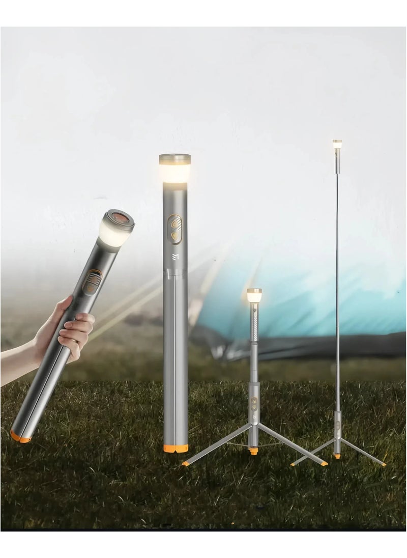 Portable Camping Light Telescopic with Tripod Stand Smart Remote Magnetic Base USB Rechargeable Battery
