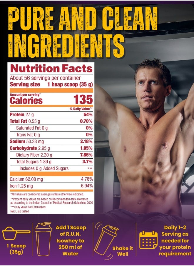 ISO WHEY With Colostrum, Lactose Free, Soy Free, Pro Muscle Maintenance, 27G Protein, 5.5G BCAA, Immunity Booster, 2KG (Italian Coffee)