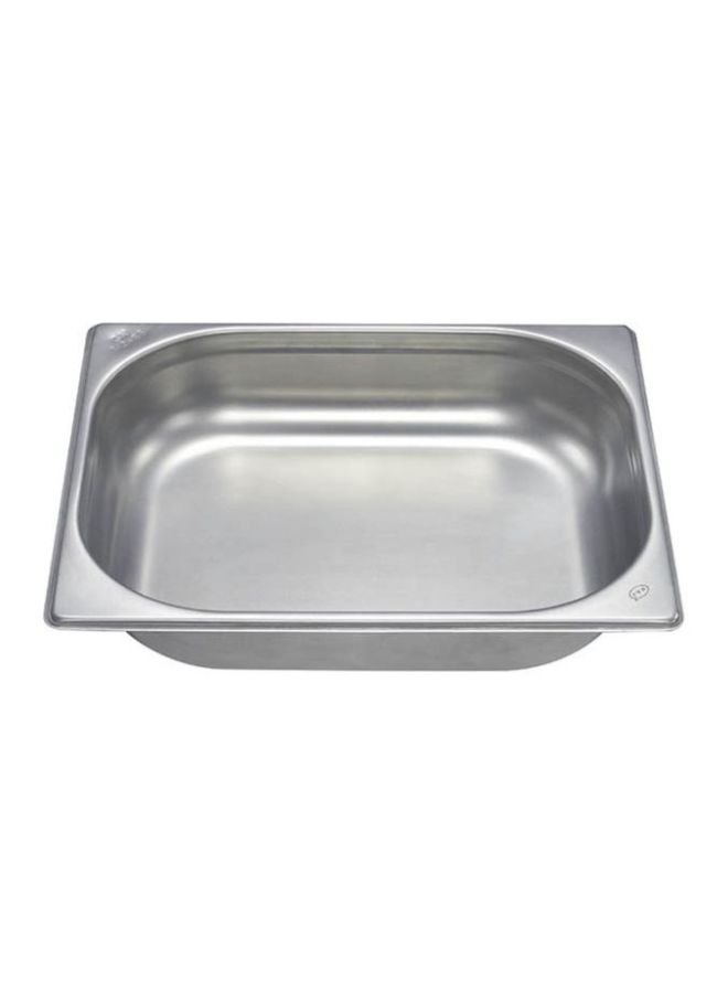 Stainless Steel Gastronorm Pan Silver 32.5x26.5x6.5cm