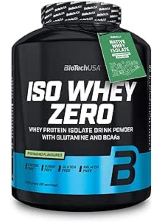 BioTechUSA Iso Whey Zero | Gluten, Sugar Free | Lactose Reduced | Premium Whey Protein Isolate, 2.27 kg, Pistachio
