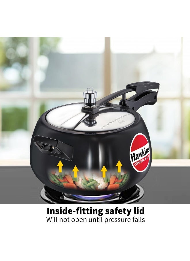 5.0Liters Contura Aluminium Pressure Cooker Black