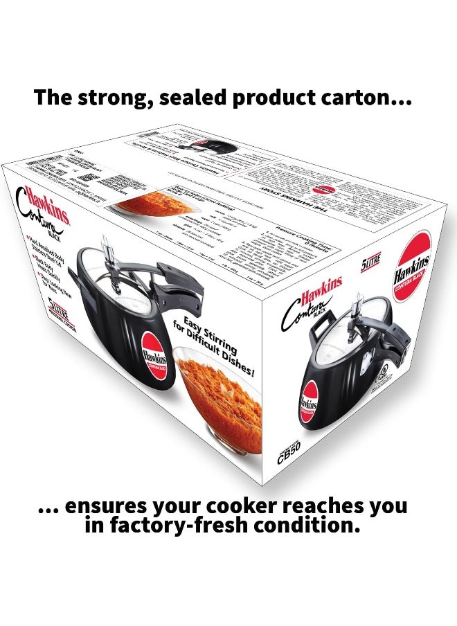 5.0Liters Contura Aluminium Pressure Cooker Black