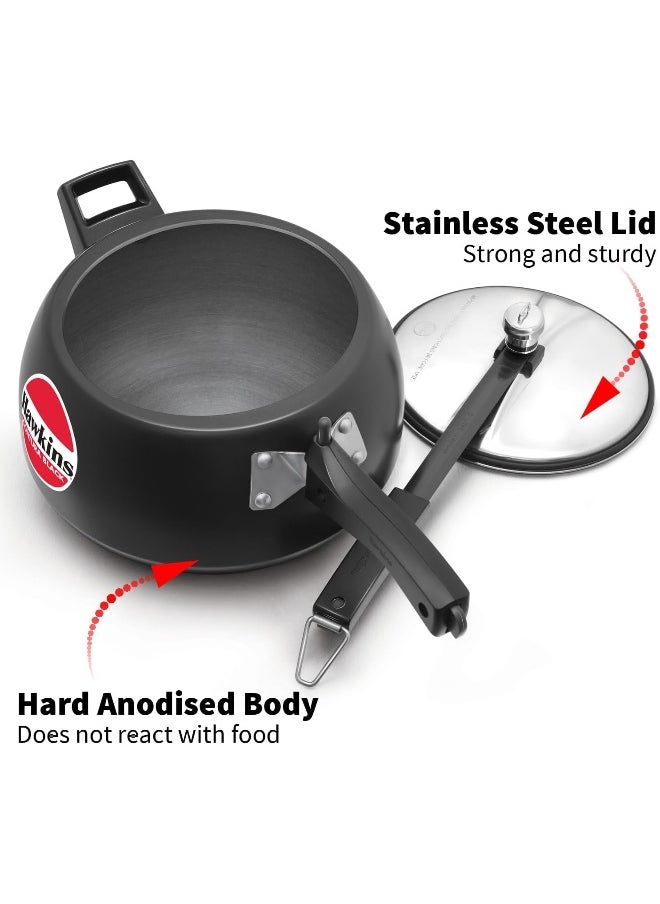 5.0Liters Contura Aluminium Pressure Cooker Black