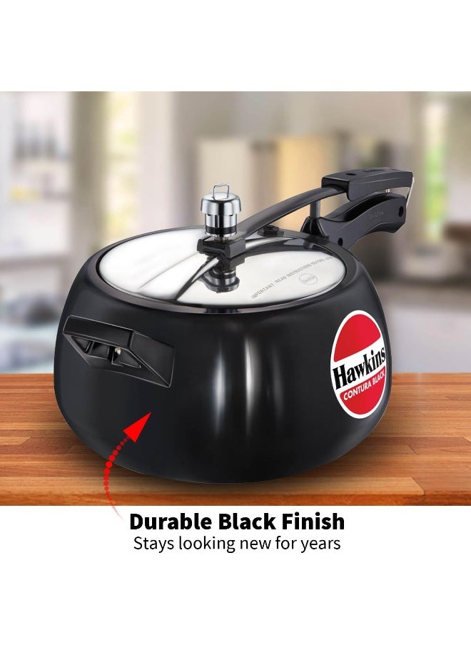 5.0Liters Contura Aluminium Pressure Cooker Black