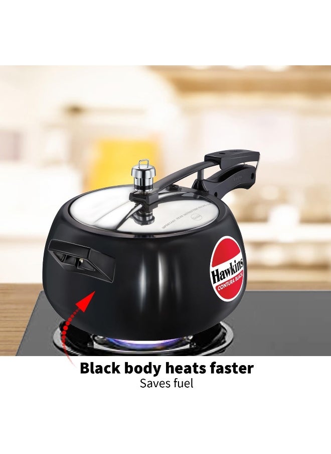 5.0Liters Contura Aluminium Pressure Cooker Black
