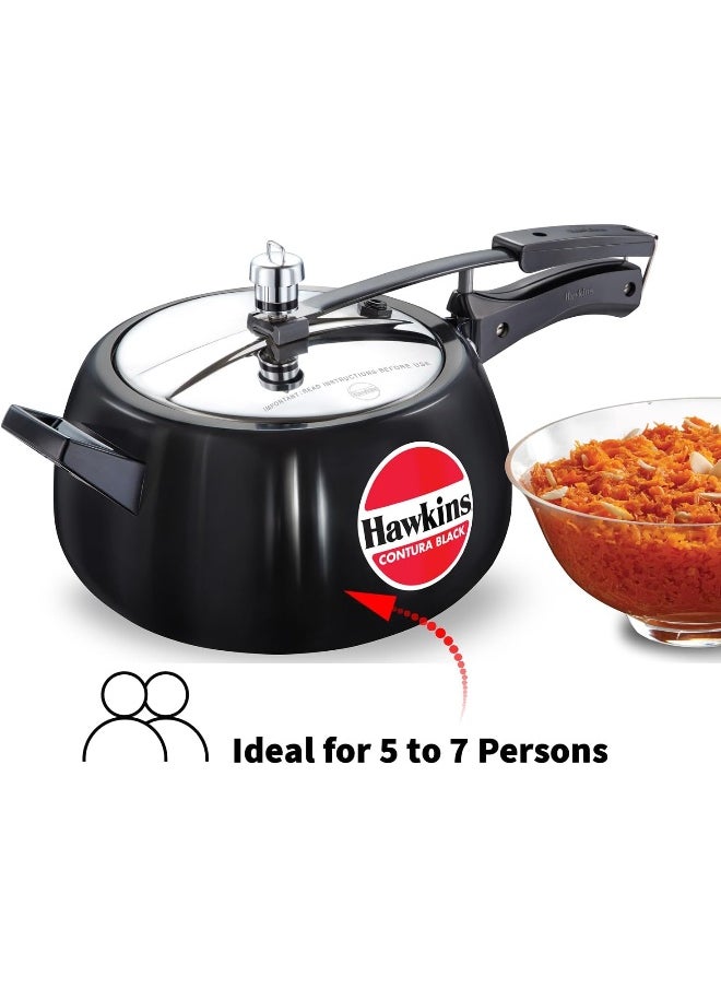5.0Liters Contura Aluminium Pressure Cooker Black