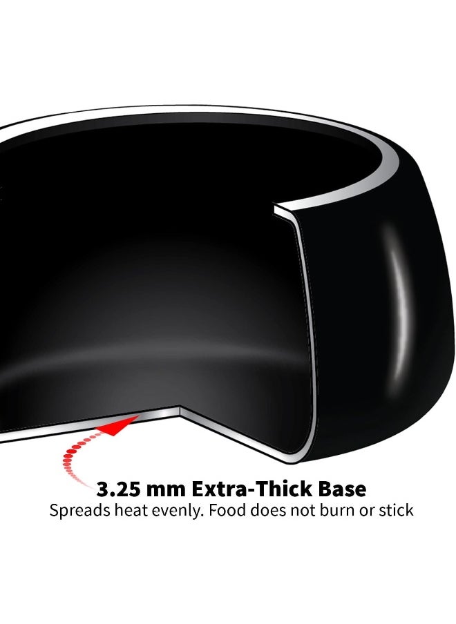 3.0Liters Contura Aluminium Pressure Cooker With Inner Lid Black