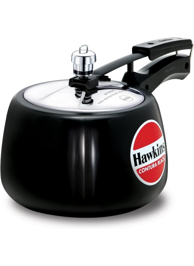 3.0Liters Contura Aluminium Pressure Cooker With Inner Lid Black