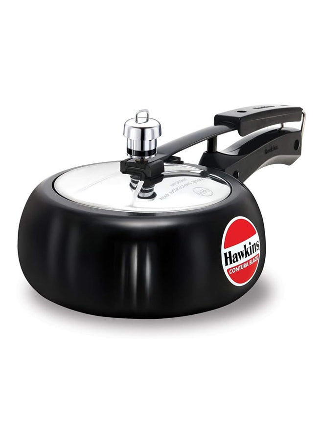 2 Literskg Hawkins Contura Hard Anodised Aluminium Inner Lid Pressure Cooker, 2 Liters, Black Black