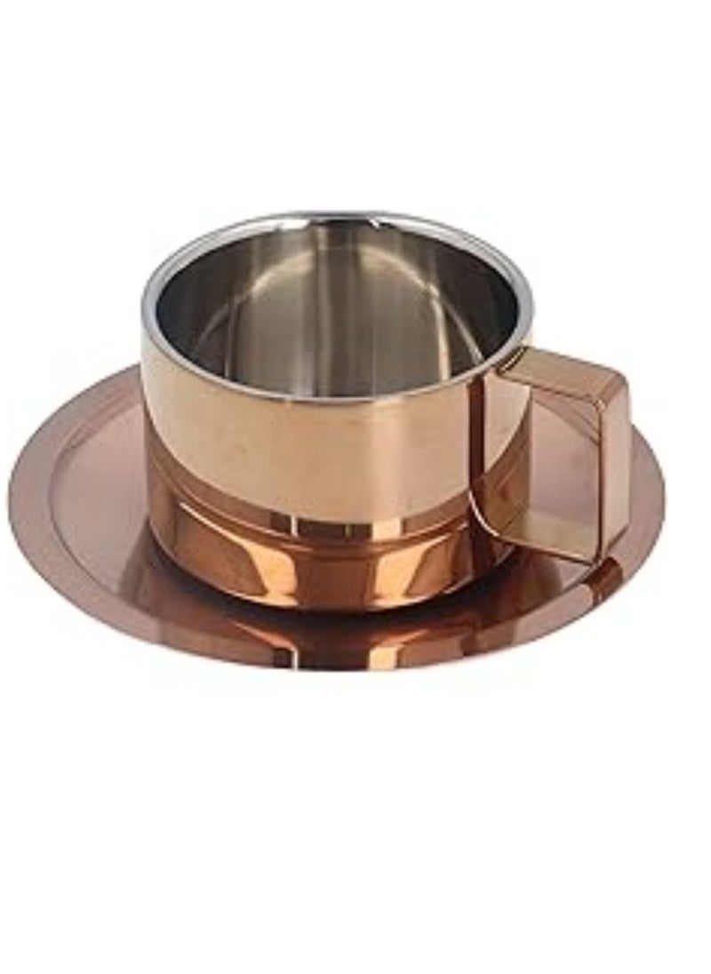 3-piece European-style Double-layer Low-dish Coffee Cup With Spoon