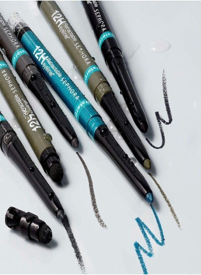 SEPHORA COLLECTION Waterproof 12H Retractable Eyeliner – 21 Shimmer | Ultra-Pigmented, Smudge-Proof, Long-Lasting & Precision Glide Formula for Intense Eye Definition (0.30g)