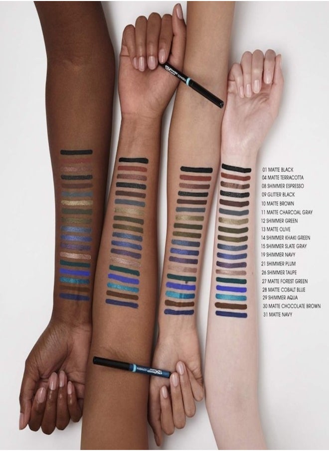 SEPHORA COLLECTION Waterproof 12H Retractable Eyeliner – 21 Shimmer | Ultra-Pigmented, Smudge-Proof, Long-Lasting & Precision Glide Formula for Intense Eye Definition (0.30g)