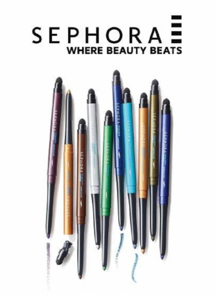 SEPHORA COLLECTION Waterproof 12H Retractable Eyeliner – 21 Shimmer | Ultra-Pigmented, Smudge-Proof, Long-Lasting & Precision Glide Formula for Intense Eye Definition (0.30g)