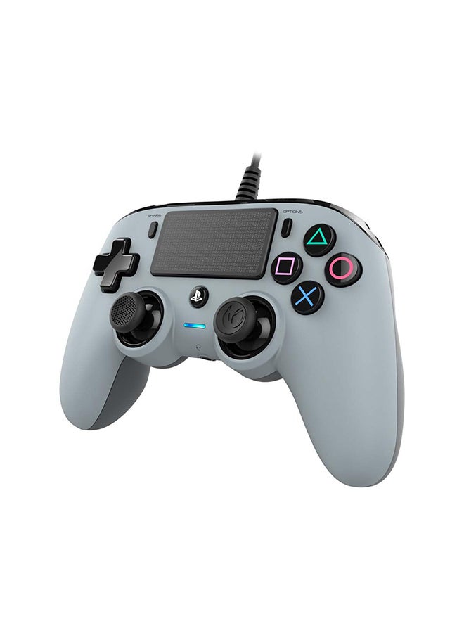 Nacon Wired Compact Controller for PS4 (Grey) PlayStation official Licensed Product