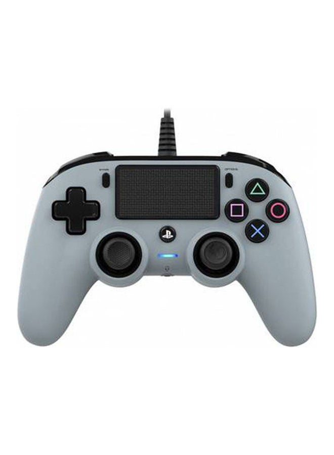 Nacon Wired Compact Controller for PS4 (Grey) PlayStation official Licensed Product