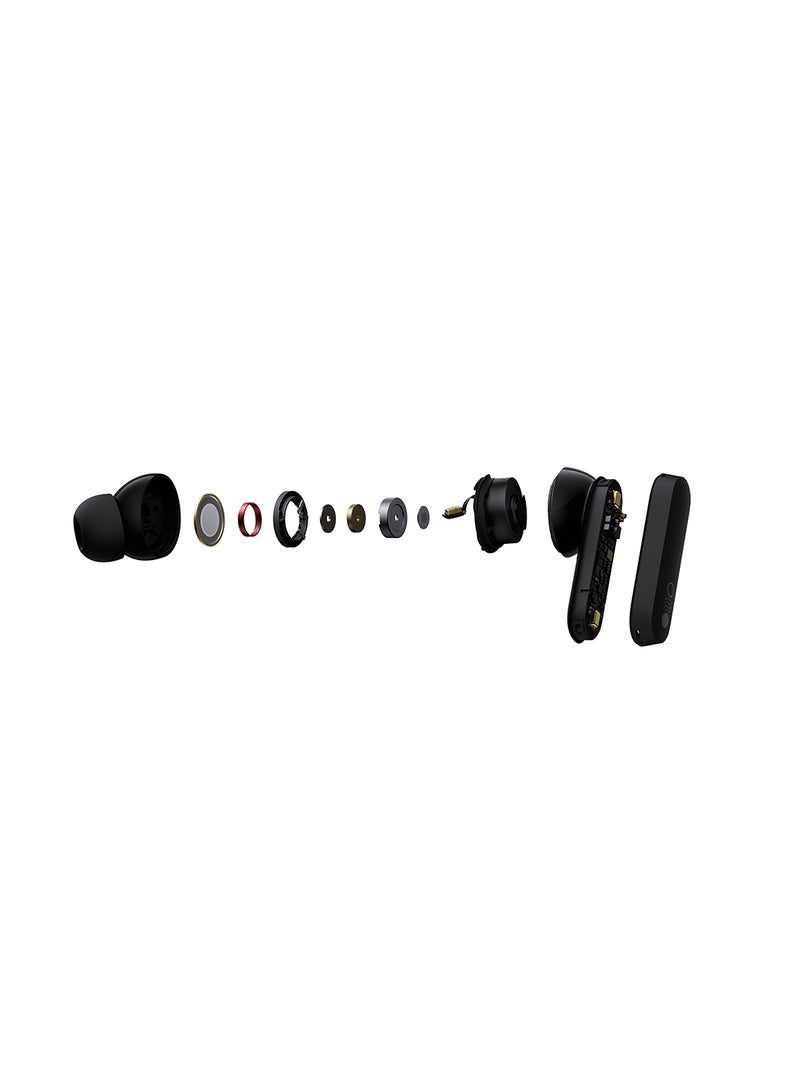 Buds Pro Wirelesss Earphones with 45 dB ANC, Ultra Bass Technology, Custom Dynamic Bass, IP54 Dust and Water Resistance, 6 HD Mics and Up to 39 Hours of Battery Dark Grey