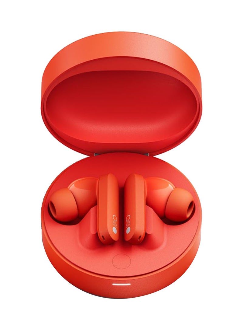 Buds Pro Wirelesss Earphones with 45 dB ANC, Ultra Bass Technology, Custom Dynamic Bass, IP54 Dust and Water Resistance, 6 HD Mics and Up to 39 Hours of Battery Orange