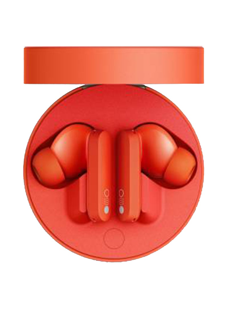 Buds Pro Wirelesss Earphones with 45 dB ANC, Ultra Bass Technology, Custom Dynamic Bass, IP54 Dust and Water Resistance, 6 HD Mics and Up to 39 Hours of Battery Orange