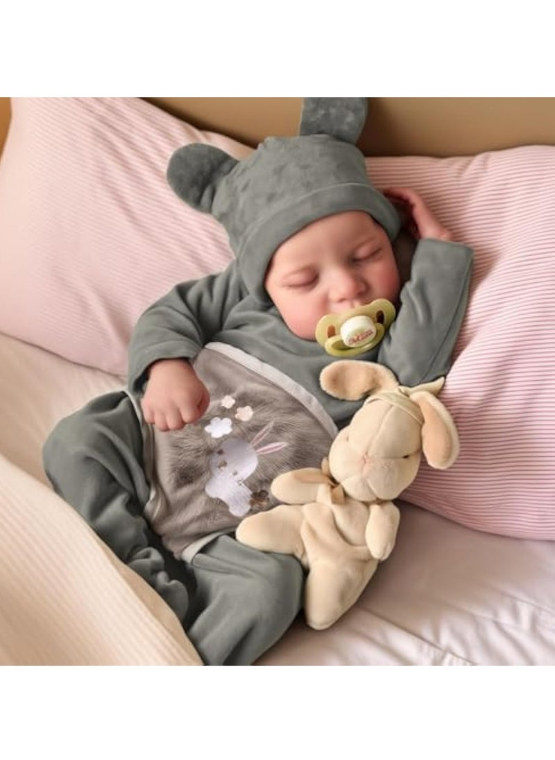 Lifelike Reborn Baby Dolls Boy - 17-Inch Baby Soft Body Realistic-Newborn Baby Dolls Full Body Vinyl Anatomically Correct Real Life Baby Dolls with Toy Accessories for Kids Age 3+