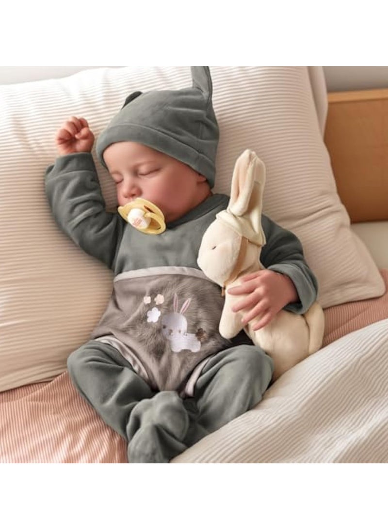 Lifelike Reborn Baby Dolls Boy - 17-Inch Baby Soft Body Realistic-Newborn Baby Dolls Full Body Vinyl Anatomically Correct Real Life Baby Dolls with Toy Accessories for Kids Age 3+