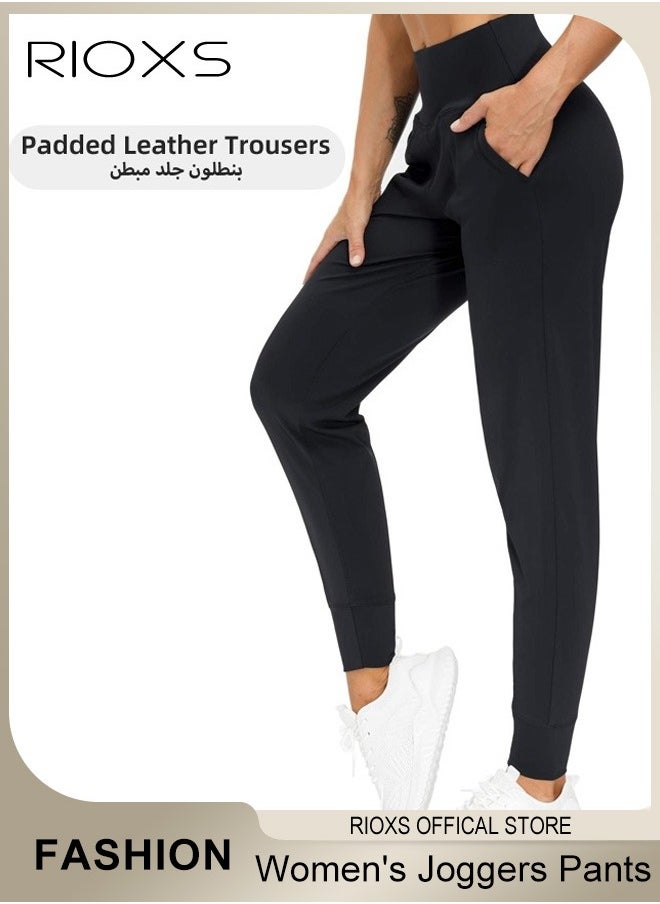 Women's Joggers Pants,Comfy High Waisted Trousers,Lightweight Athletic Leggings Pants,Casual Sweatpants For Gym Workout Yoga Running,Stretch Pants With Pocket For Women Ladies