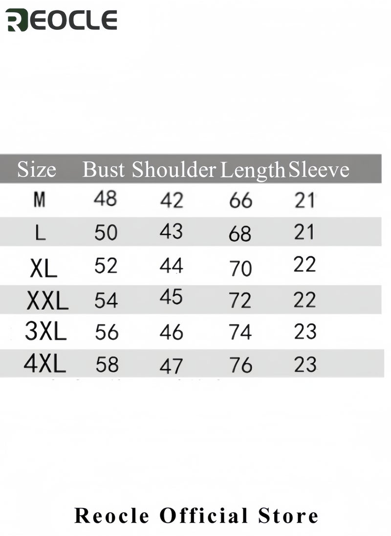 Men's Dress Shirts Wrinkle Free Regular Fit Stretch Button Down Shirt Short Sleeve Dress Cotton Dress Shirts Short Sleeve Stand Collar Shirt