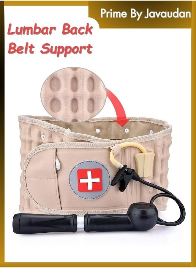 Lumbar Back Belt Support Traction Air Decompression Pain Relieve Inflatable Massager Waist Protect